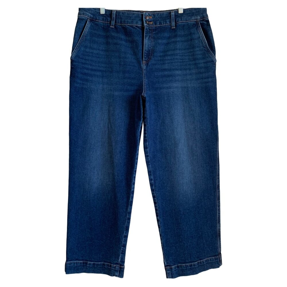 TALBOTS Womens' Darien Wash High Waist Straight Ankle Jeans Size 16 - Picture 3 of 8